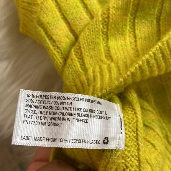 Wild Fable Knitted Sweater Crop Top Yellow Size Large - Picture 12 of 12